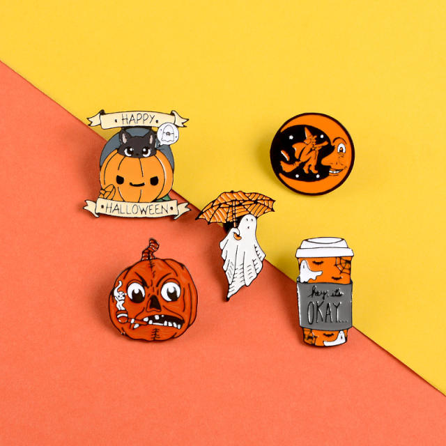 Creative color enamel halloween alloy brooch pins