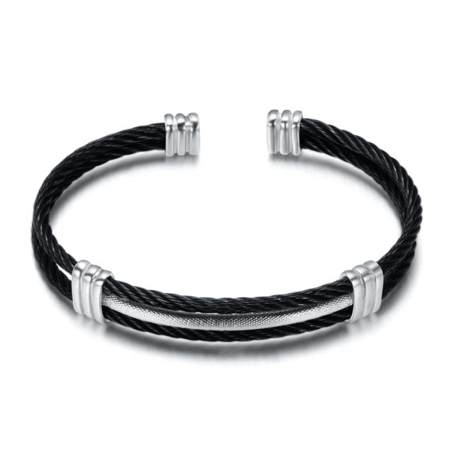 304L stainless steel cuff bangle bracelet