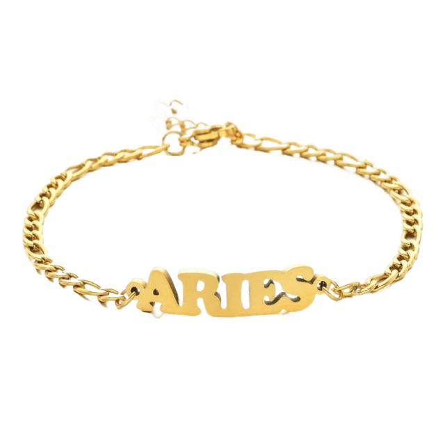 Hot sale zodiac stainless steel bracelet