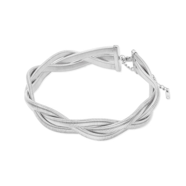 Luxury braid pattern stainless steel choker necklace chunky choker