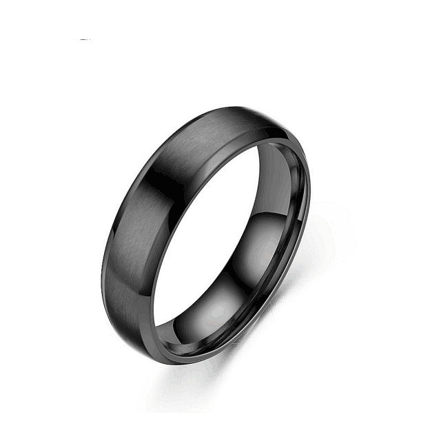 Simple easy match frost stainless steel rings band for men