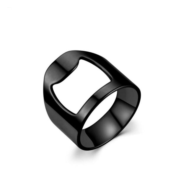 Popular bottle opener stainless steel rings for men