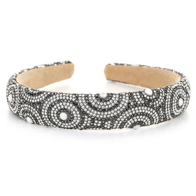 Hot sale baroque pearl rhinestone padded headband