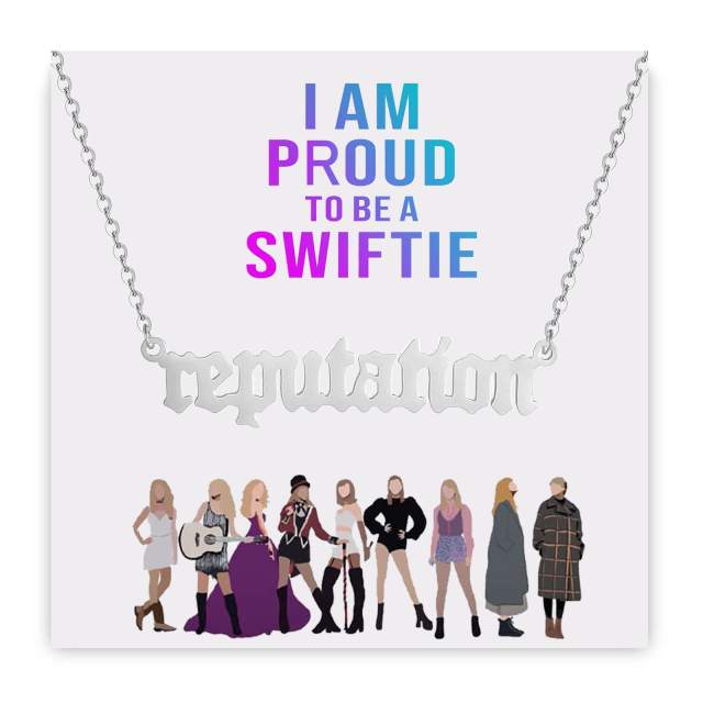 swiftie stainless steel music friendship necklace letter necklace