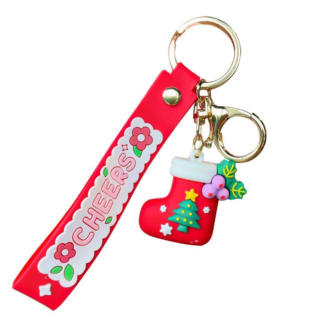 Christmas series PVC keychain