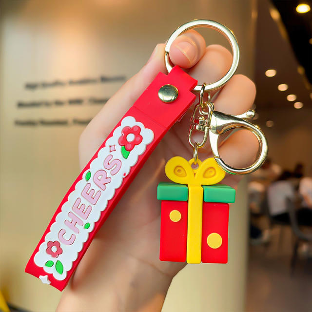 Christmas series PVC keychain