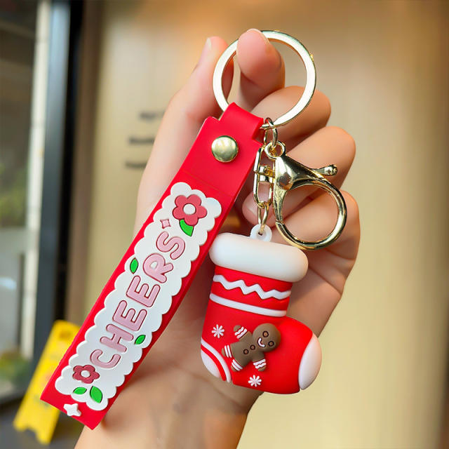 Christmas series PVC keychain