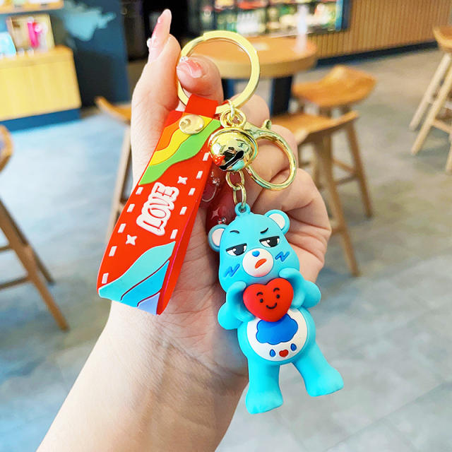 Heart bear cartoon cute keychain