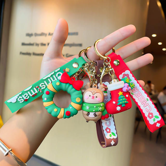 Christmas series PVC keychain