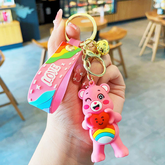 Heart bear cartoon cute keychain