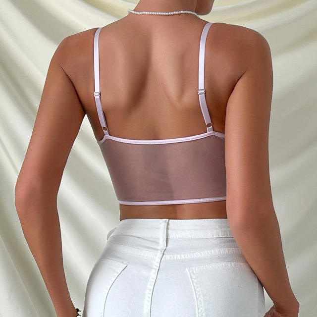 Sexy mesh corset tops for women camisole