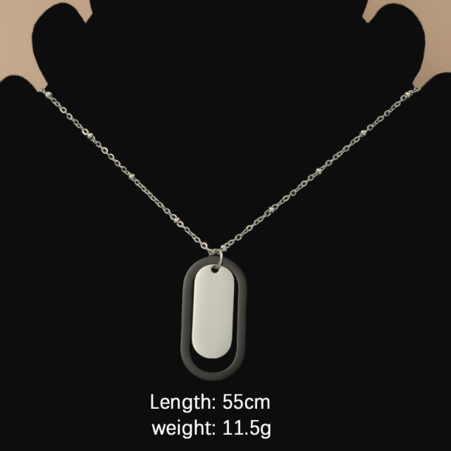 Hot sale dog tag pendant stainless steel necklace