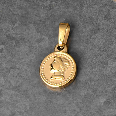 18KG stainless steel portrait coin pendant for necklace