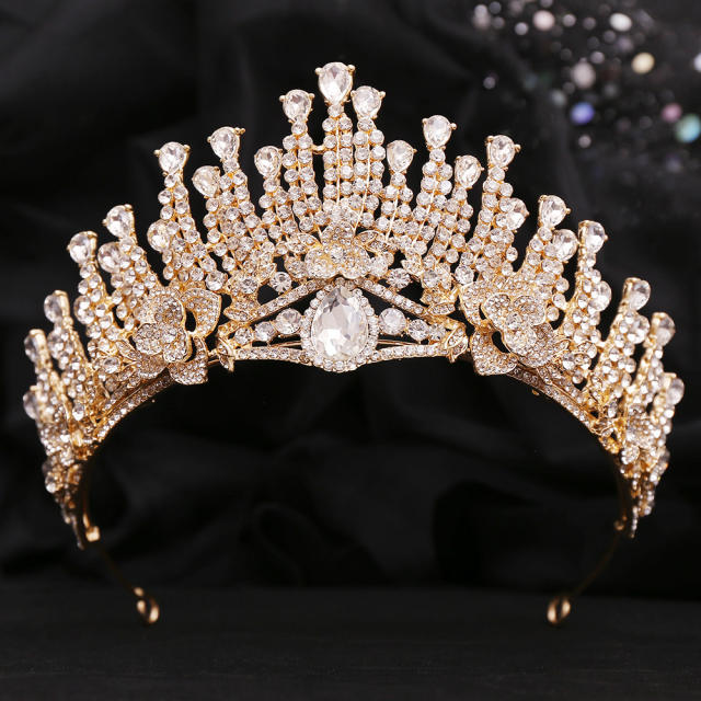 New design colorful rhinestone pave setting wedding fashion show crown