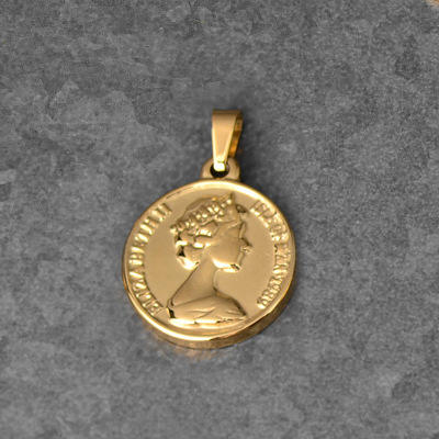 18KG stainless steel portrait coin pendant for necklace