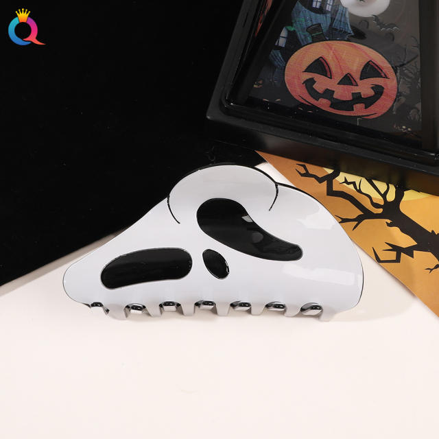 Halloween terror ghost design hair claw clips