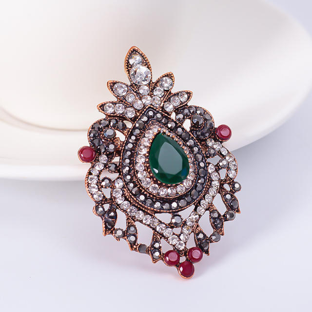 Baroque rhinestone setting palace trend brooch