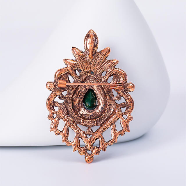 Baroque rhinestone setting palace trend brooch