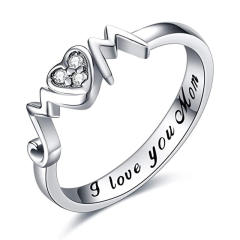 I love you mom  mother's day gift rings