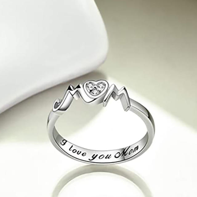 I love you mom  mother's day gift rings