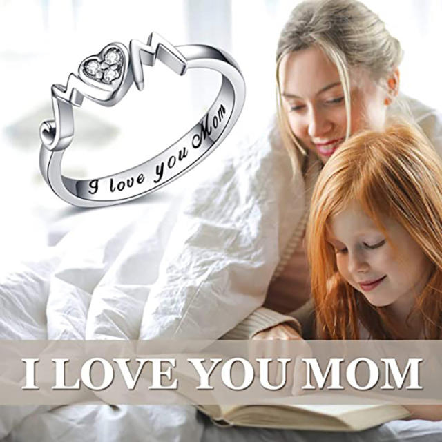 I love you mom  mother's day gift rings