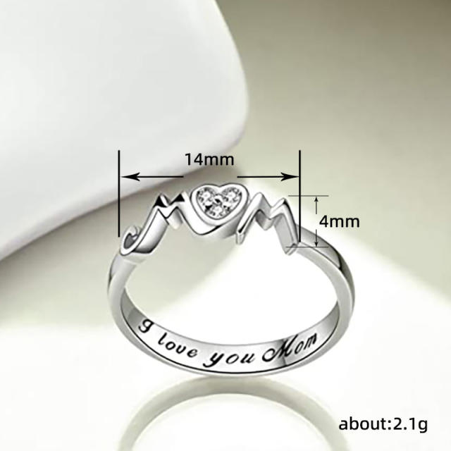 I love you mom  mother's day gift rings