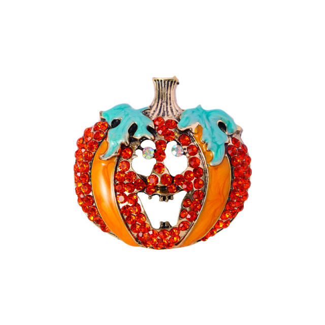 Large size funny pumpkin ghost enamel metal brooch halloween brooch