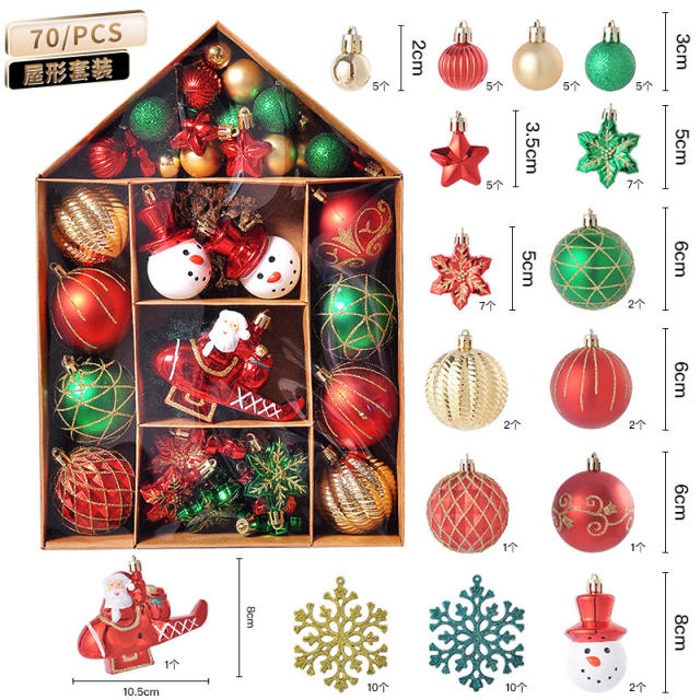 70pcs popular christmas festival home decoration pendant