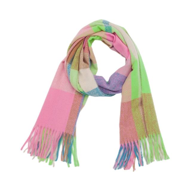 Winter autumn sweet rainbow plaid women scarf