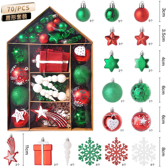 70pcs popular christmas festival home decoration pendant