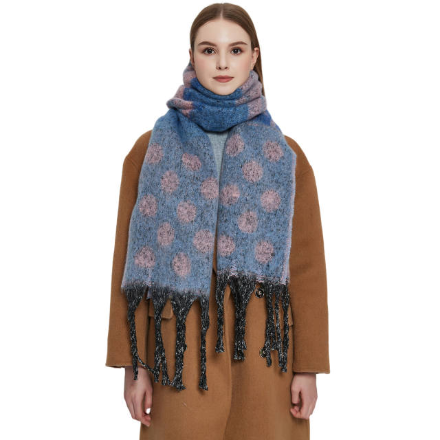 Winter autumn arrival polka dots christmas scarf