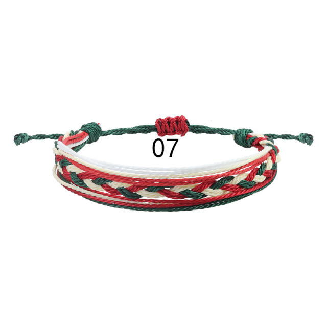 Boho waterproof wax rope surfing bracelet friend couples bracelet