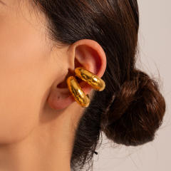 18KG Chunky uneven design stainless steel ear cuff