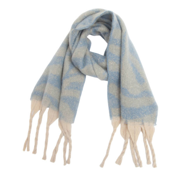 Classic zebra pattern women warm winter scarf