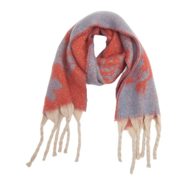 Winter autumn warm long tassel women scarf