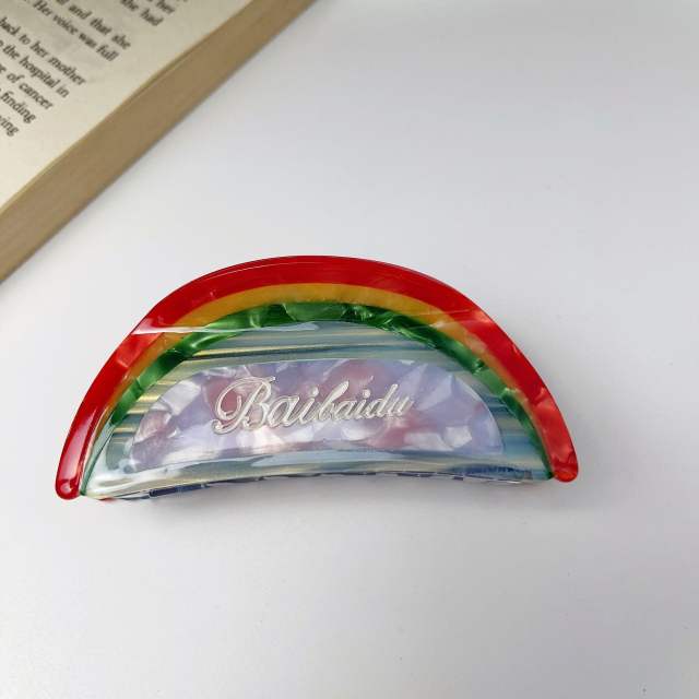 INS rainbow Acetate hair claw clips