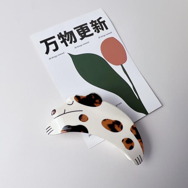 Winter design Dalmatians animal Acetate fiber hair claw clips