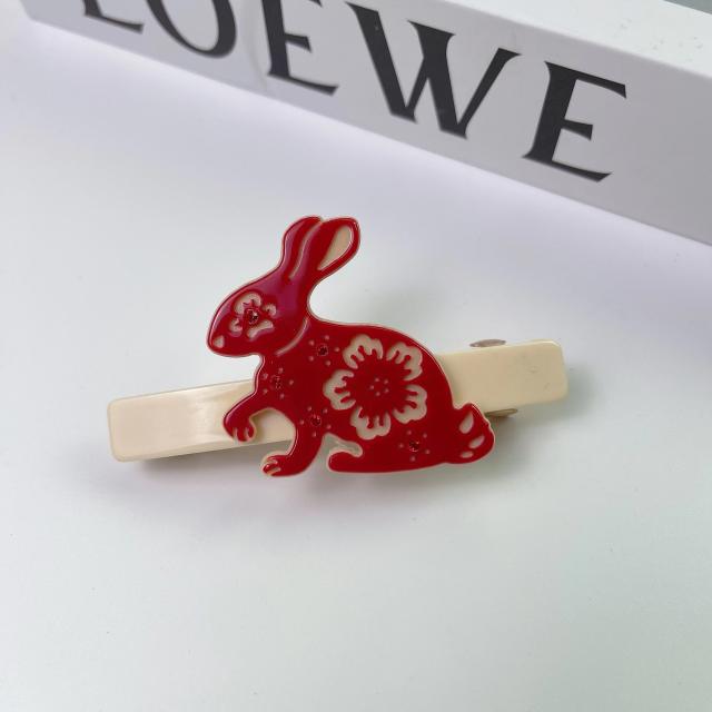 Cute rabbit series animal Acetate fiber hair claw clips