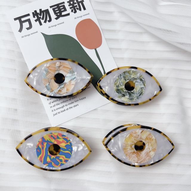 Jennie same design evil eye Acetate hair claw clips 7.3cm*4.5cm