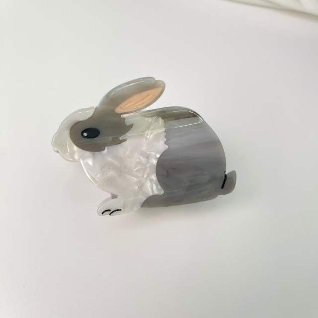 Cute rabbit series animal Acetate fiber hair claw clips