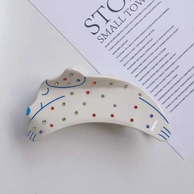 Winter design Dalmatians animal Acetate fiber hair claw clips