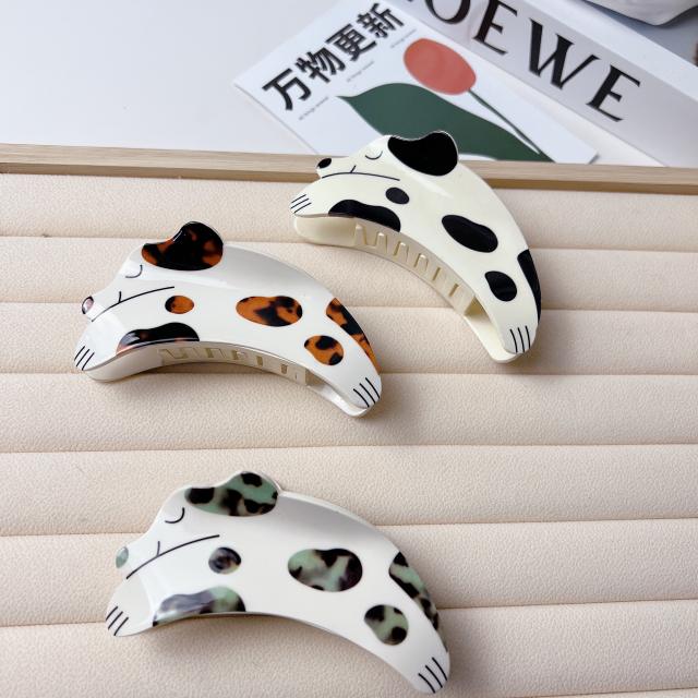 Winter design Dalmatians animal Acetate fiber hair claw clips