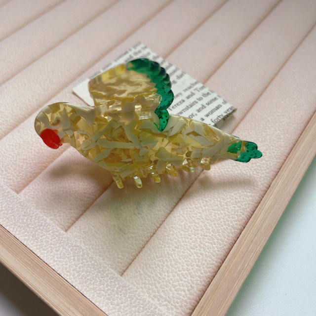 Cute animal series bird shape Acetate hair claw clips