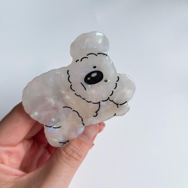 Cute animal Koala shape Acetate fiber women hair claw clips