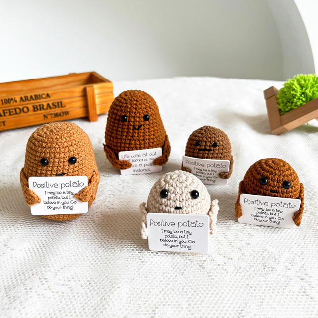 Hot sale handmade corchet Energy Potatoes funny Doll ornaments accessory