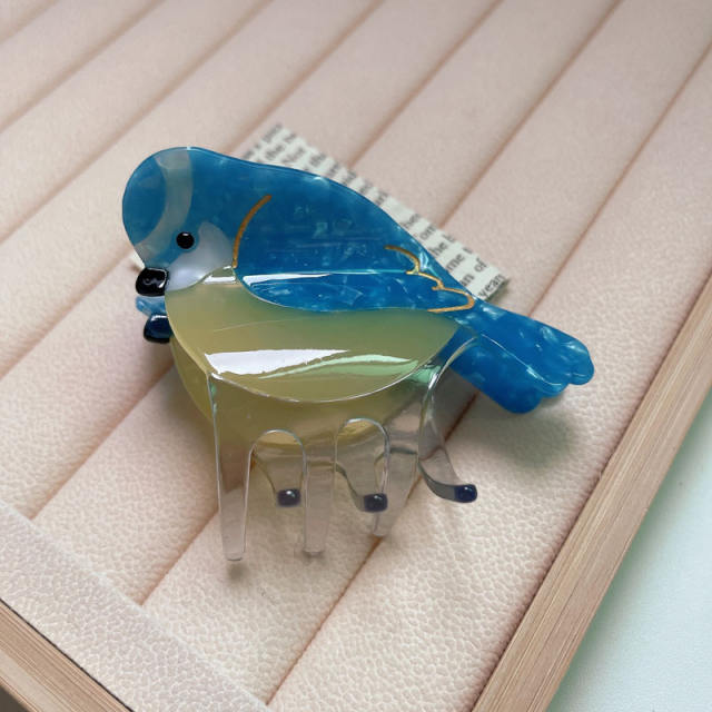 Cute animal series bird shape Acetate hair claw clips