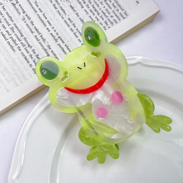 Funny cartoon frog design hair claw clips