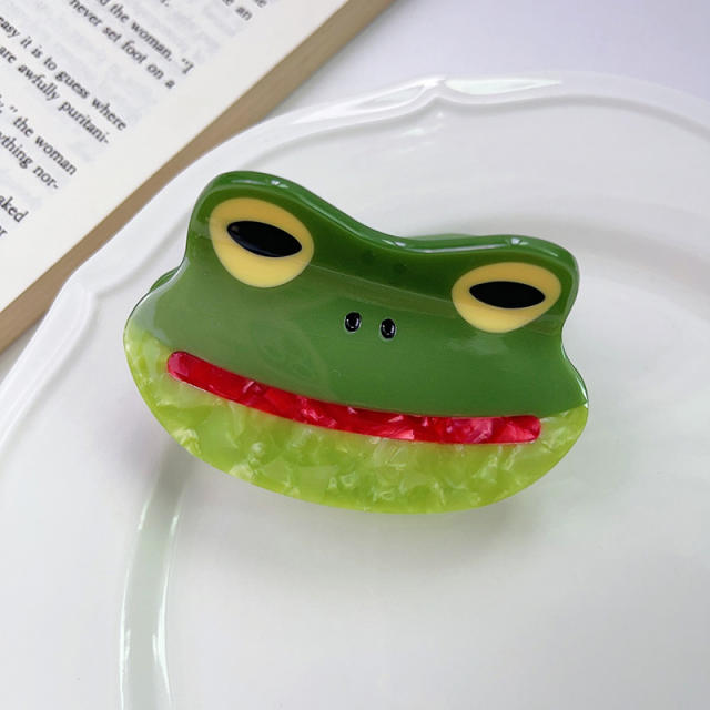 Funny cartoon frog design hair claw clips