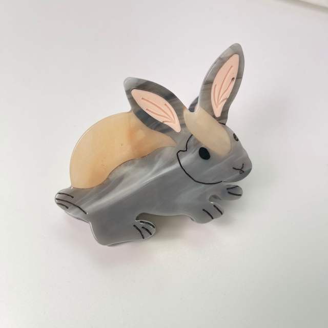 Cute rabbit series animal Acetate fiber hair claw clips