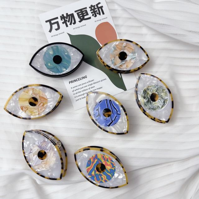 Jennie same design evil eye Acetate hair claw clips 7.3cm*4.5cm